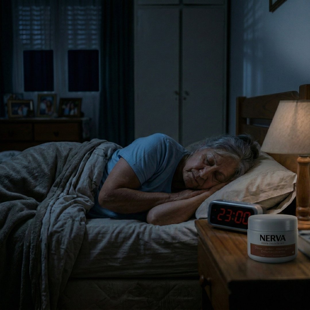 Mujer mayor durmiendo tranquila